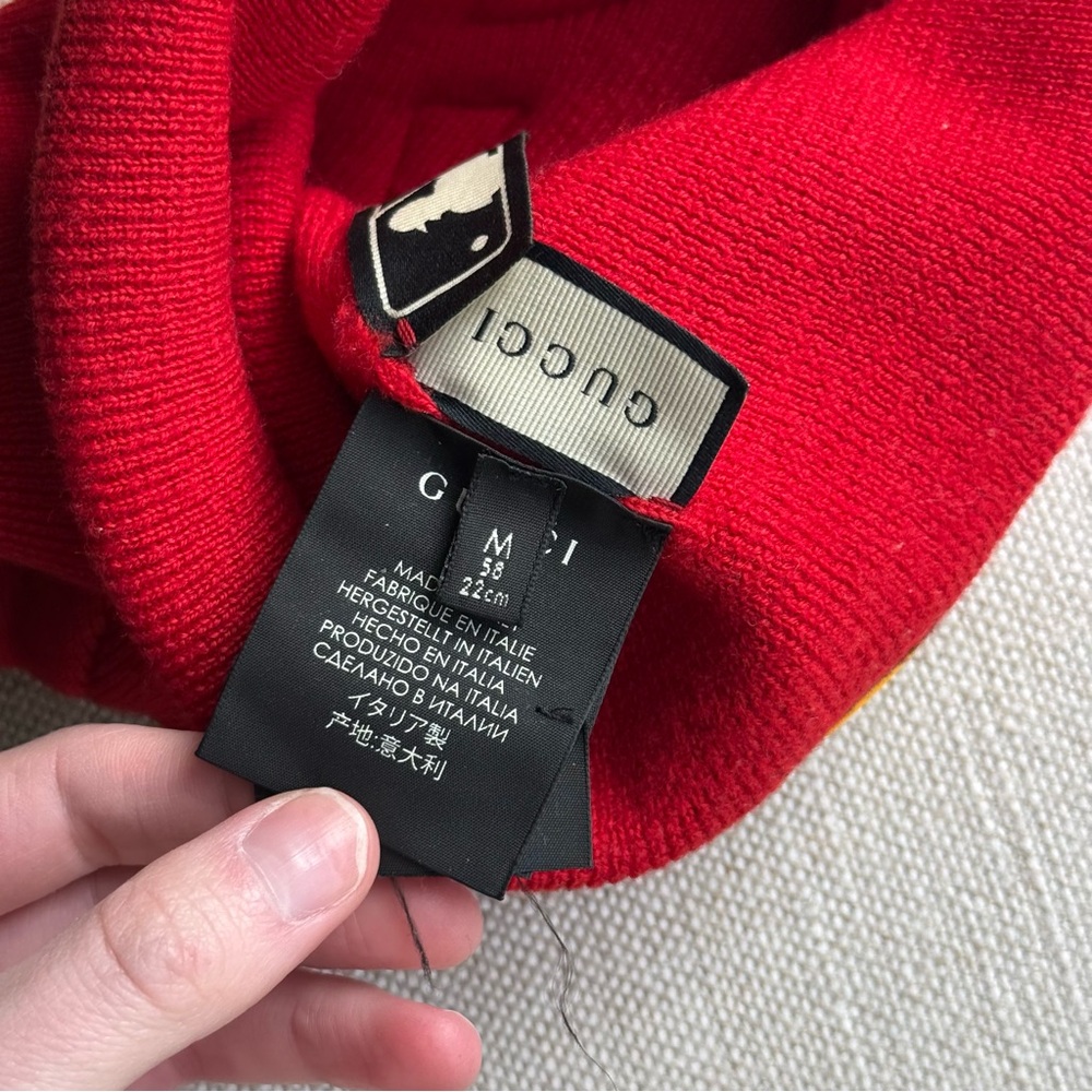 Gucci New York Yankees embroidered red beanie hat - Picture 4 of 6